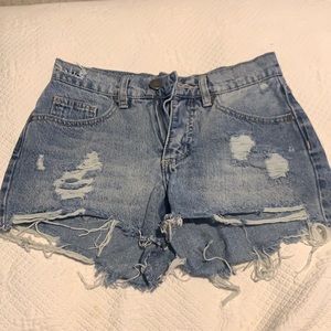 COTTON ON HIGH WAISTED DENIM SHORTS